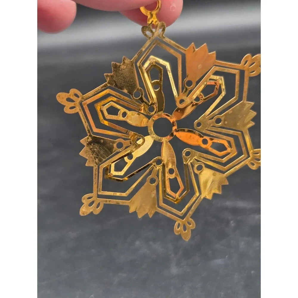 Tamerlane Collection Christmas Ornament 24kt Gold Finish With Box 2.5 inches